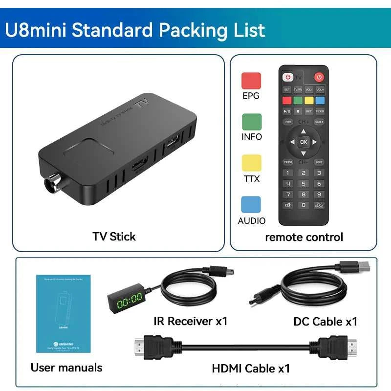 For Europe H.265 DVB-T2&C TV Decoder Dolby HD 1080P Mini TV Tuner HEVC 10Bit U8mini Digital Terrestrial Receiver Support WiFi The jack market .AU The jack market .AU Accessories Electronics $ 79 14:29#U8mini-Standard-List