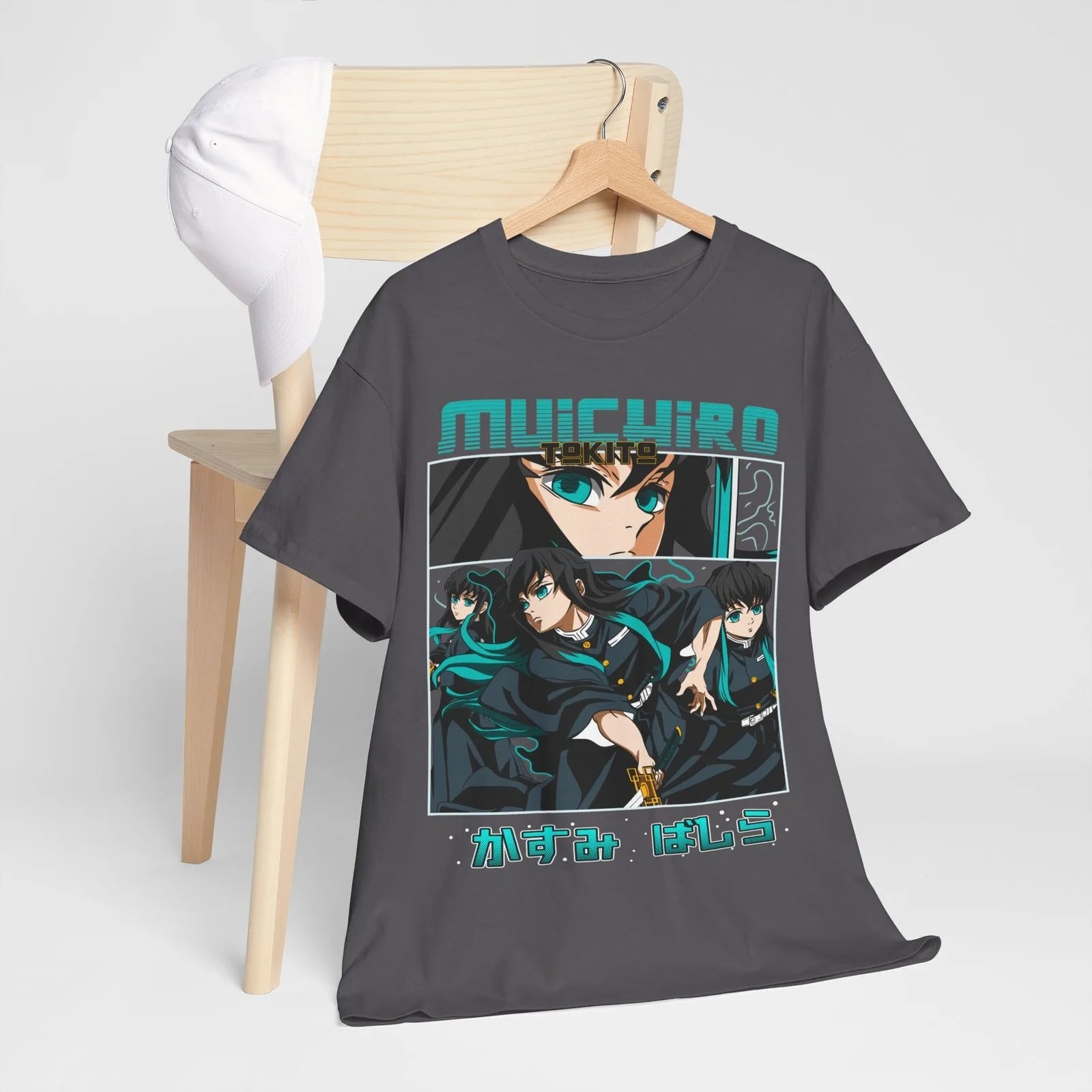 2026 Summer Demon Slayer Anime Muichiro Tokito Printed Loose Short-sleeved Pure Cotton Children's T-shirt Unisex Casual Loose