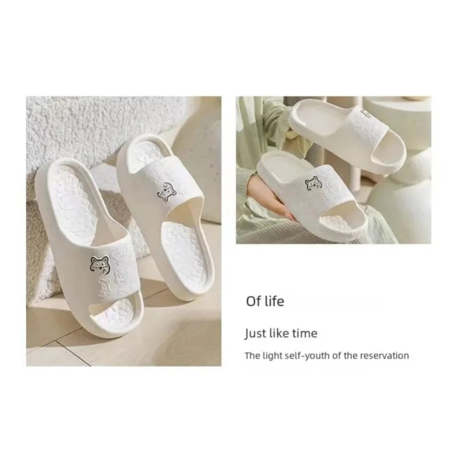 Women Summer EVA Slippers Indoor Home Bath Non Slip Soft Wide Comfort Couple Slippers Unisex Outdoor Beach Flip Flops Men Slides