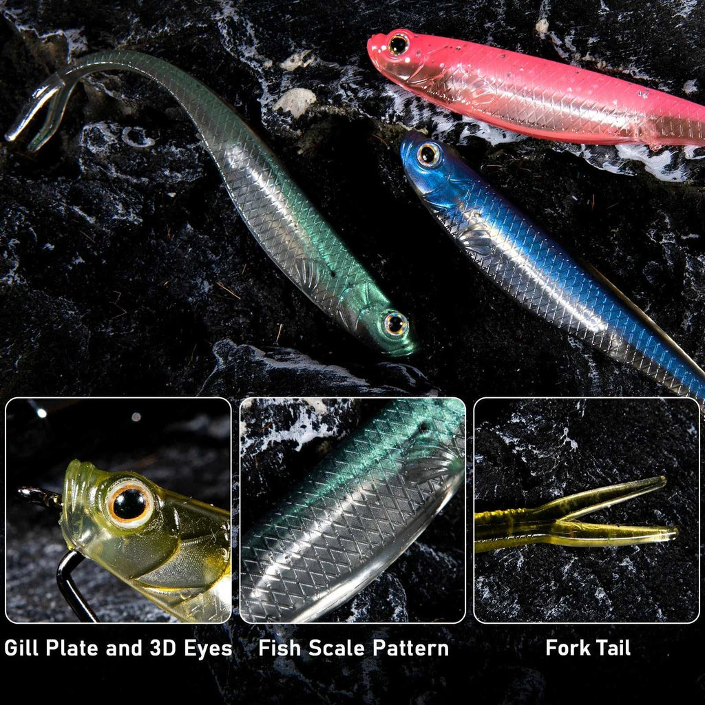 Dr.Fish 5/6pcs Fishing Soft Lure Plastic Saltwater Fork Tail Drop Shot Silicone Soft Bait Worm Bass Trout Pike Walleye Weedless The jack market .AU The jack market .AU Fishing Gear $ 24 14:202997806#Pink;200007763:201336100;5:8022#75mm-6pcs