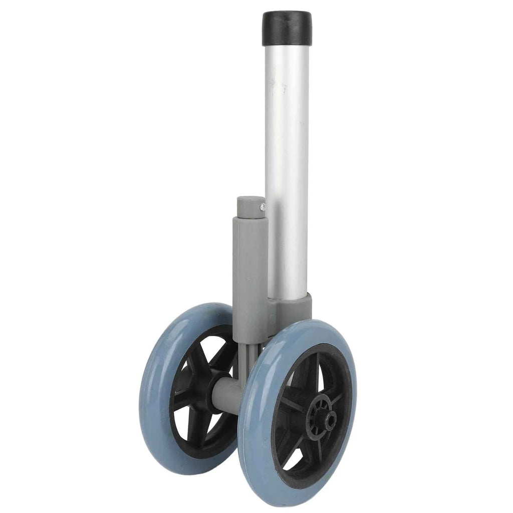 1 pair Walker Wheels Walker Wheels Adjustable Height Replacement Walker Feet Caster with Brake Wheel for Seniors Disabled People