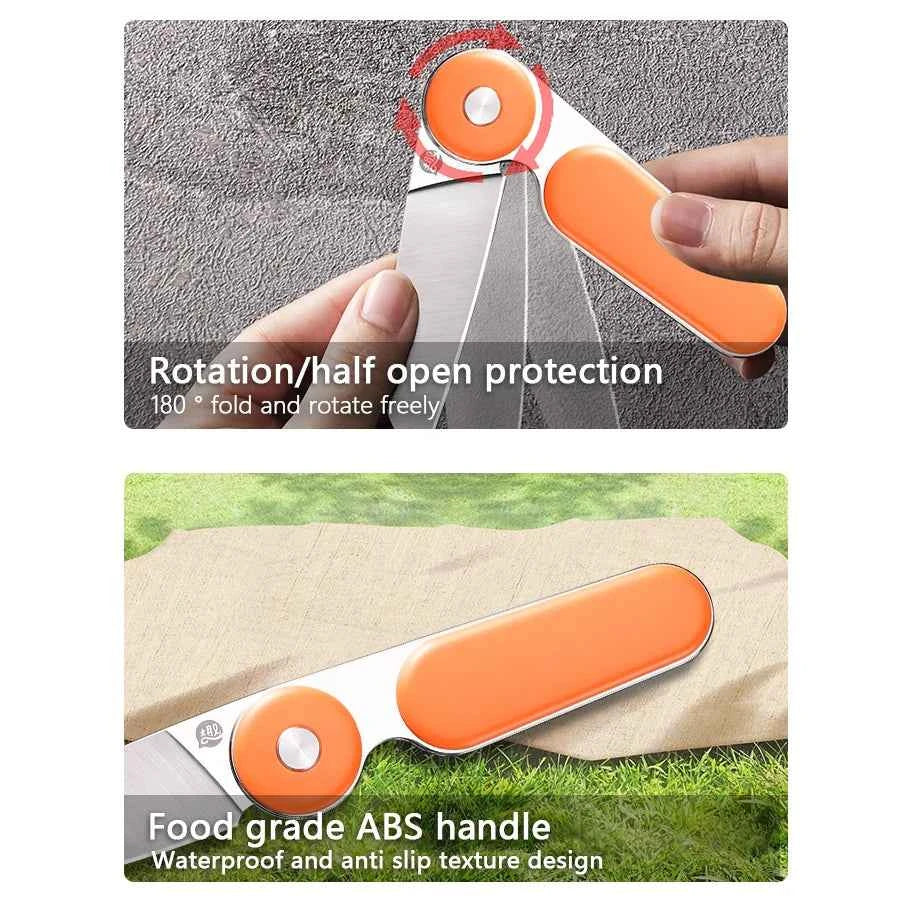 YingQu CP58 Folding Knife Stainless Steel Knife Food Grade ABS Handle Outdoor Camping Pocketknives Fruit Cutting Hand Tools