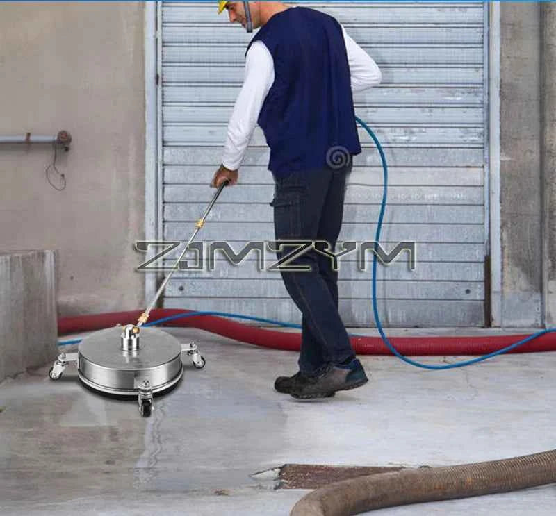 4000psi 13inch High Pressure Floor/Raod Washer Stainless Steel Washing Machine Patio Cleaner 1/4 With 4 Wheels