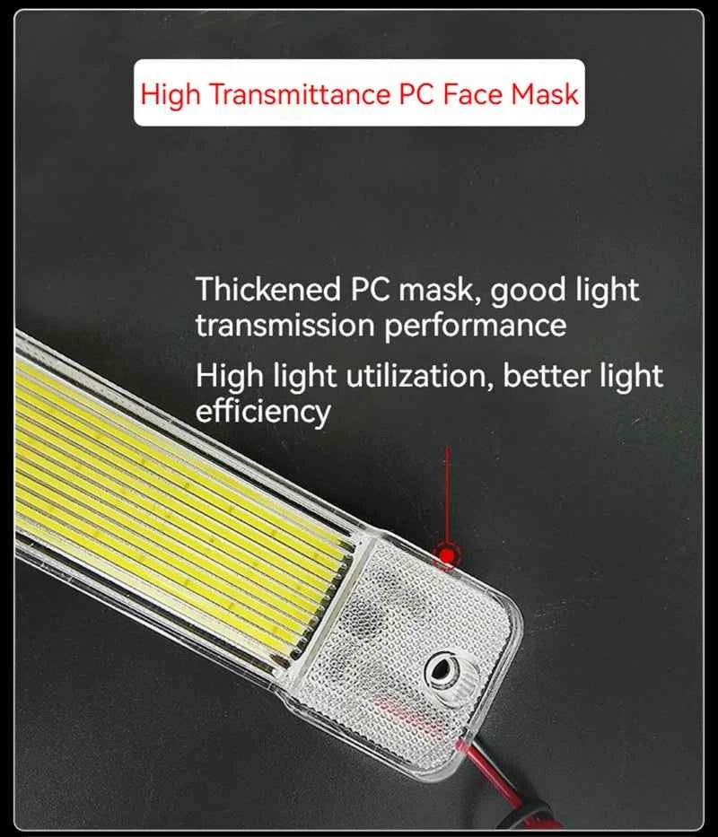 Car Reading Light COB High-brightness thin 12V/24V LED Cabin Interior Light Dome Lamp With Switch For Van Lorry Truck RV Camper