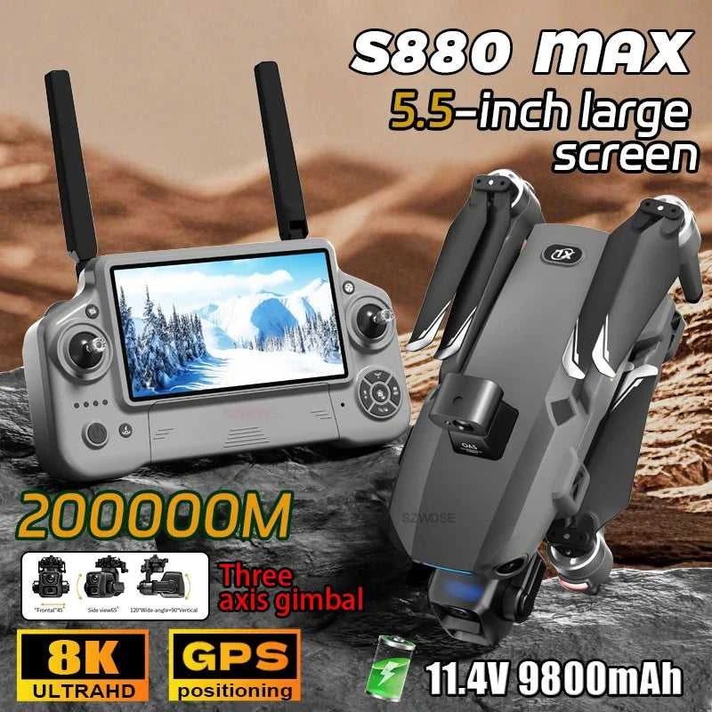 Load Bearing 800g S880 GPS Drone With 8K HD Camera 3-axis Gimbal Brushless Laser Obstacle Avoidance With Airdrop FPV RC Dron The jack market .AU The jack market .AU Drones $ 388 14:691#LG-NO OAS-64G