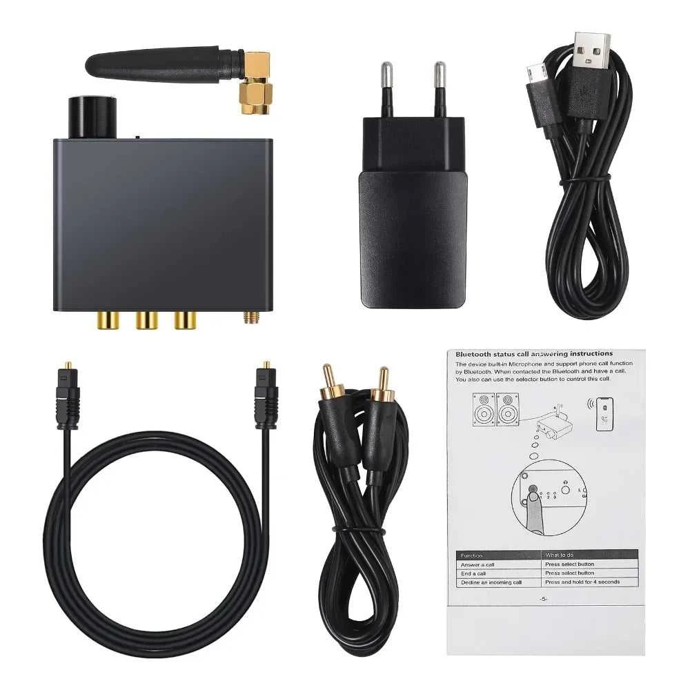 192k Bluetooth-compatible DAC Converter with Headphone Amp Digital To Analog Converter 3.5mm Audio Adapter Support AAC HomeAudio The jack market .AU The jack market .AU Accessories Electronics $ 86 14:29#EU Plug 5V1A;200007763:201336100