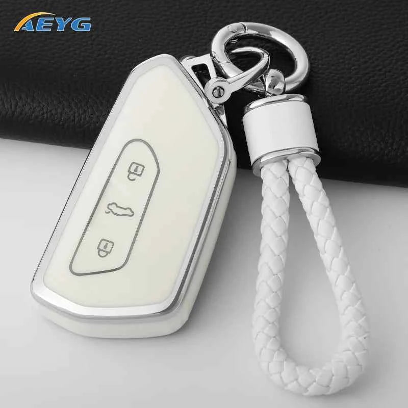 TPU Car Remote Key Case Cover For Volkseagen VW Golf 8 MK8 GTI GTD R ID.3 ID.4 2020 Cupra Auto Interior Decoration