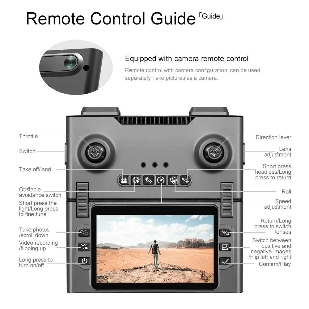 2025 New M66 Drone HD Folding Remote Control With Camera And Screen 5G FPV Camera Quadcopter Brushless Motor RC Quadcopter The jack market .AU The jack market .AU Drones $ 125 14:691#M66-Grey