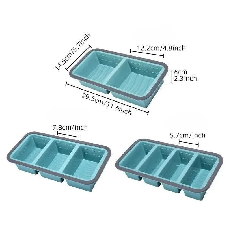 Silicone Freezer Tray ,Freezing Trays with Lid for Meal Prep Silicon Soup Portion Freeze Tray Make Stock Souped Ice Cube The jack market .AU The jack market .AU $ 39 14:350853#2grid-blue
