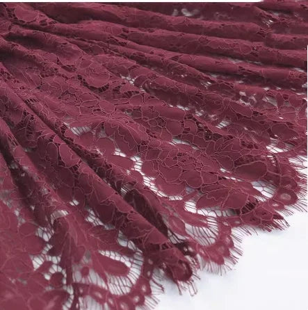 1.5*1.5meters Embroidery Eyelash Cotton Lace Fabric French Cord Lace Cloth African Guipure Lace For Party Wedding Dress  RS980
