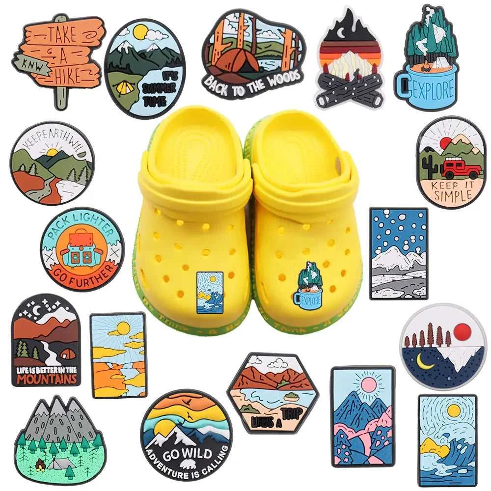 17PCS Life Is Better in The Mountain Go Wild Shoes Charms Accessories Adult Buckle Sandal Decorations DIY kids party gift The jack market .AU The jack market .AU Step Up Your Style: Trendy Shoes for Every Occasion! $ 49 14:6144#17pcs