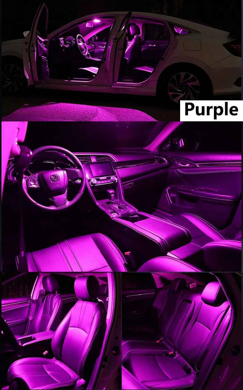 ZITWO 9Pcs Car Indoor Lamp For Honda Civic 8 MK8 8th Generation 2006 2007 2008 2009 2010 2011 LED Bulb Interior Plate Light Kit