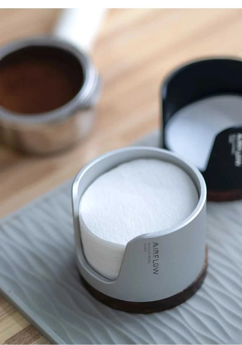 AIRFLOW Coffe Coffee Filter Paper Storage Box 51/53/58mm Round Filter Paper Holder Mocha Pot Filter Paper Dust-proof Storage Box The jack market .AU The jack market .AU $ 49 14:193#Silver