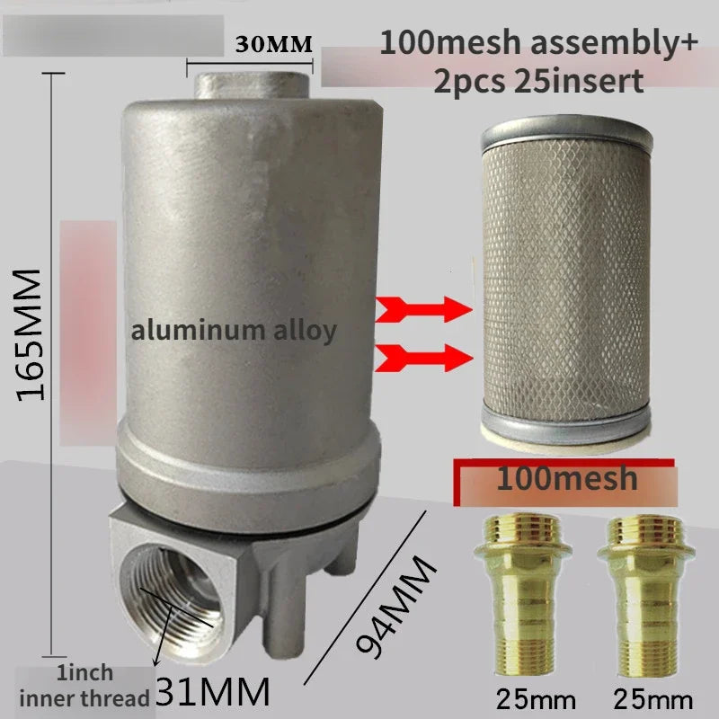 Vehicle fuel pump diesel dispenser transparent impurity filter assembly oil refueling machine filtration accessories