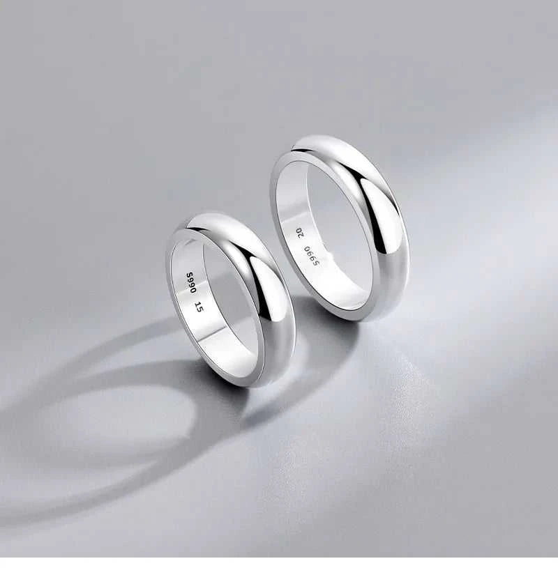BOCAI New 6.5~7.9G S990 Pure Silver Jewelry Plain Circle Simple Glossy Couple Men and Women Ring Trendy Gift The jack market .AU The jack market .AU Jewellery & Chains $ 106 200000369:200000287