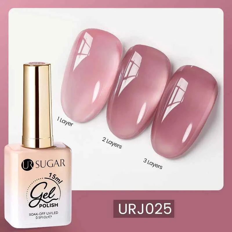 UR SUGAR 15ml  Autumn Winter Red Cat Magnetic Gel Nail Polish White Dopamine Nail Sparkling Glitter Soak Off UV LED for Manicure