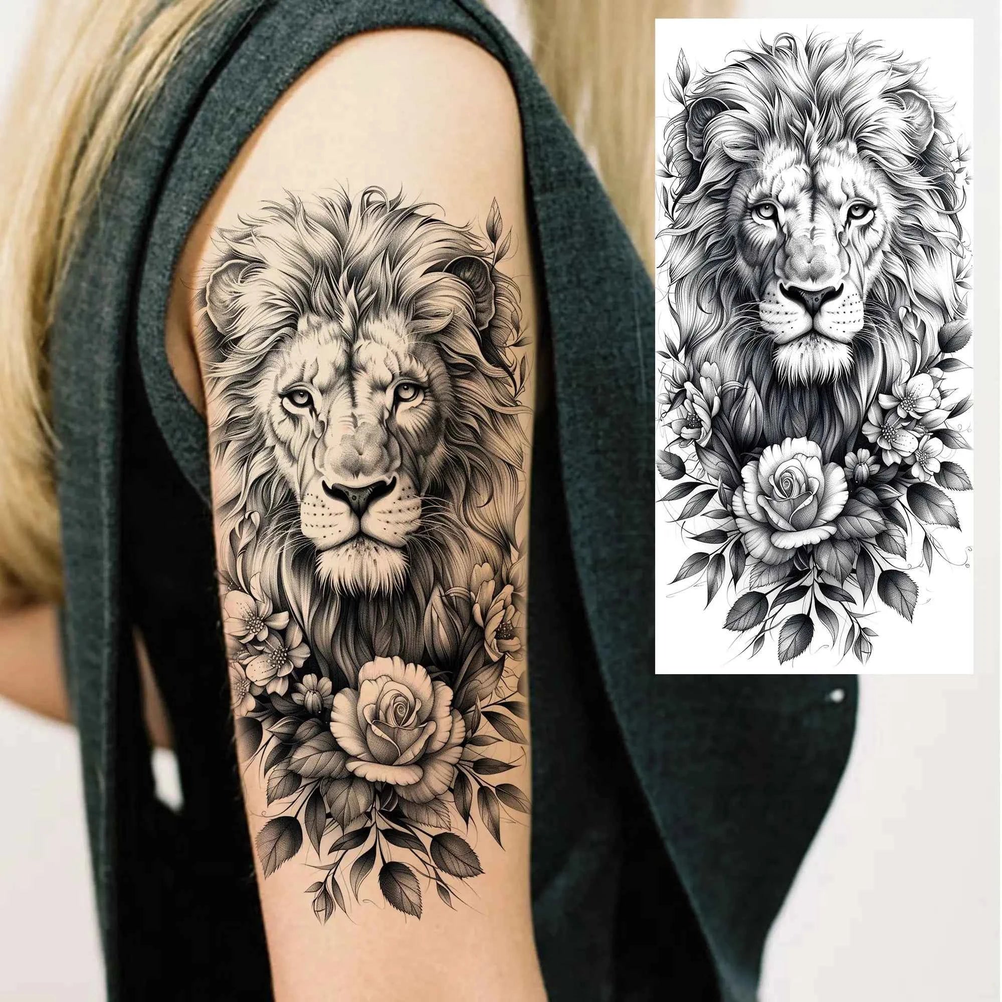 1 Sheet Flying Birds Flowers Book Temporary Tattoos For Women Waterproof Realistic Floral Animals Fake Tattoo Sticker Last Long