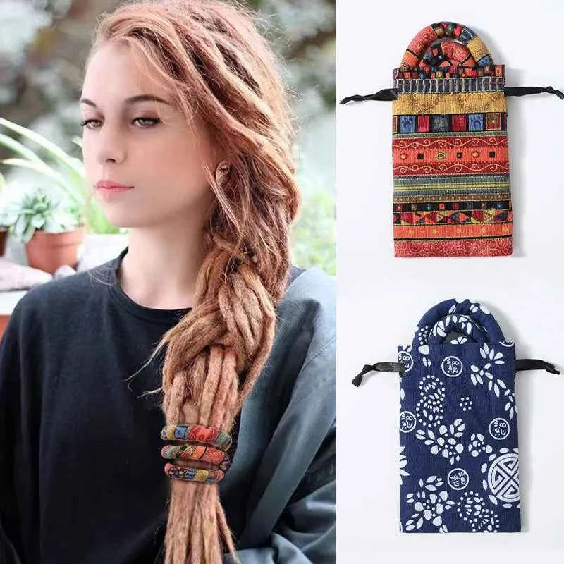 Colorful Dreadlocks Ponytail Hairpin - Bendable Ethnic Style Hair Bands for Creative Hair Styling