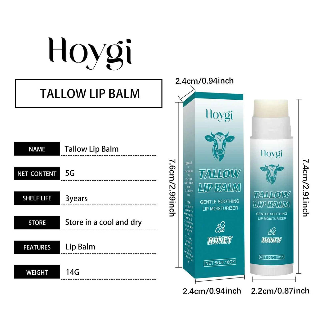 Nourish Tallow Lip Balm – Deep Moisturizing Care for Soft, Plump Lips, Gentle Exfoliation & Reduced Lip Lines