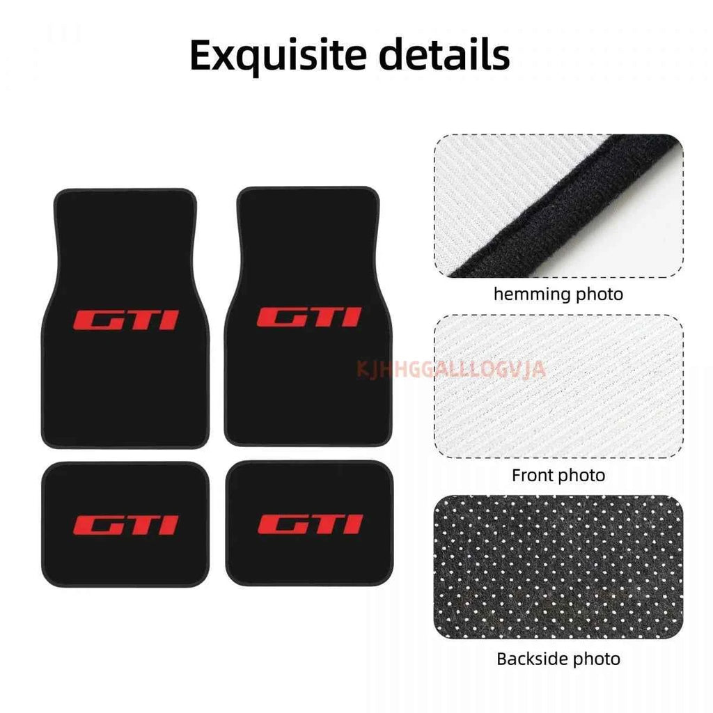 4PCS Crystal Velvet Car Floor Mats Set of Four Anti Fouling Car Mats Carpet Anti Slip Car Floor Mats