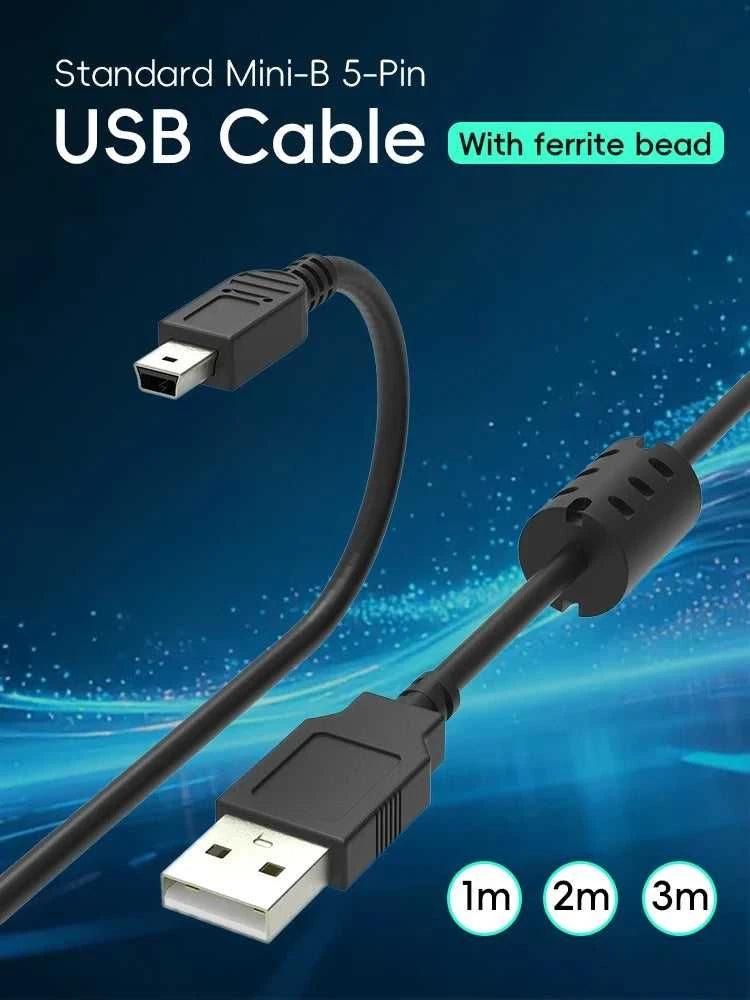 1m/2m/3m Mini-B 5Pin USB Cable Fast Charging & Data Sync Cord for PSP1000/2000/3000 NDSi PS3 Wii U Pro Controller The jack market .AU The jack market .AU Accessories Electronics $ 48 14:193#1M