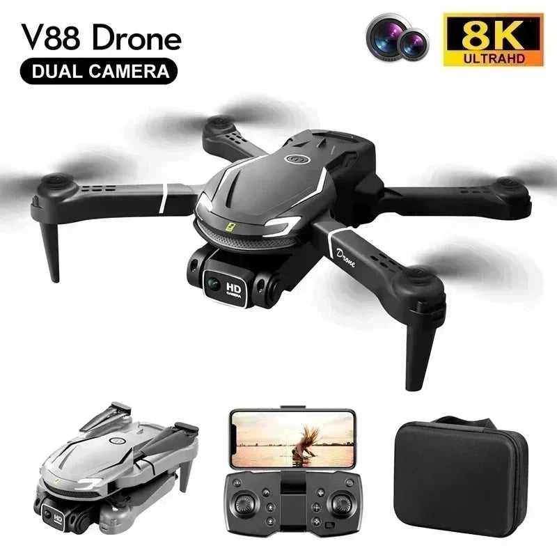 Drone V88 8K 5G Professional HD Dual Camera Aerial Photography 15000M Remote Control Aircraft Folding Quadcopter 2026 New The jack market .AU The jack market .AU Drones $ 96 14:29#Black Dual 8K-1B
