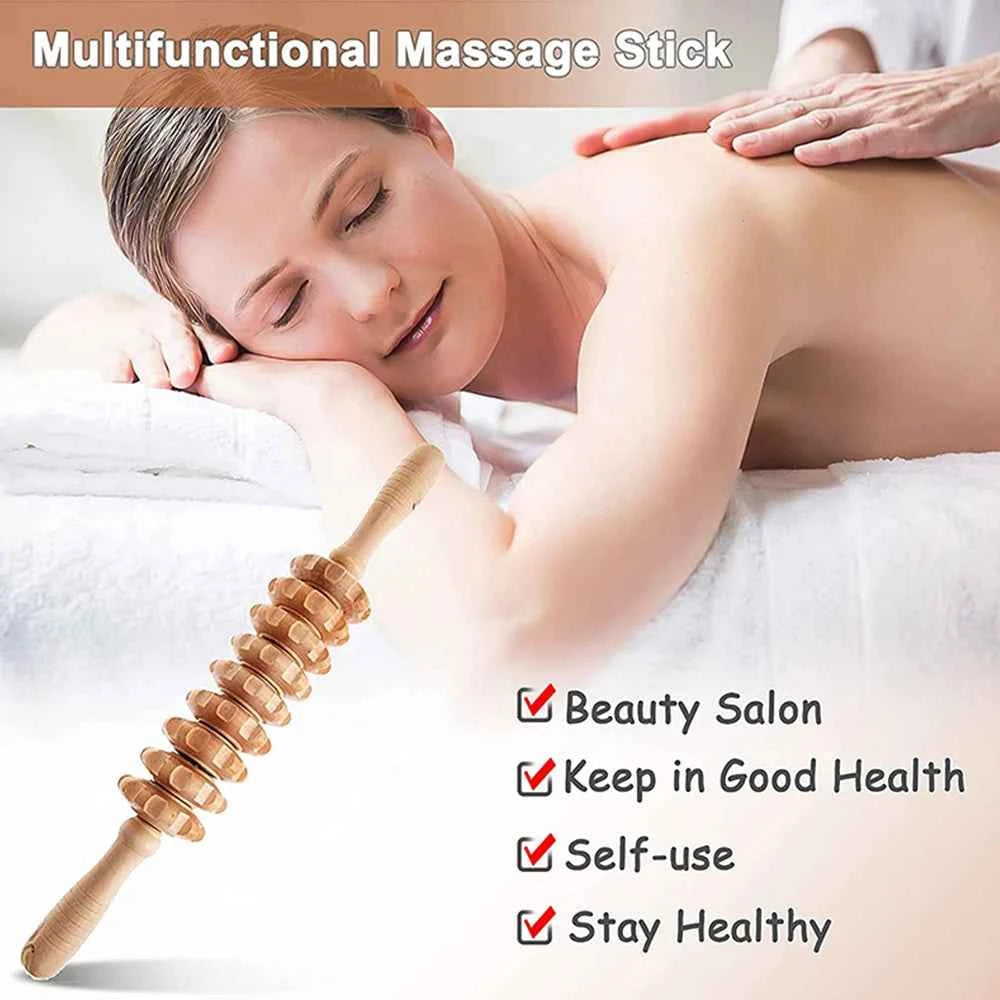 Wooden Wonders 4-in-1 Therapy Massage Kit – Anti-Cellulite & Muscle Pain Relief for Body Shaping