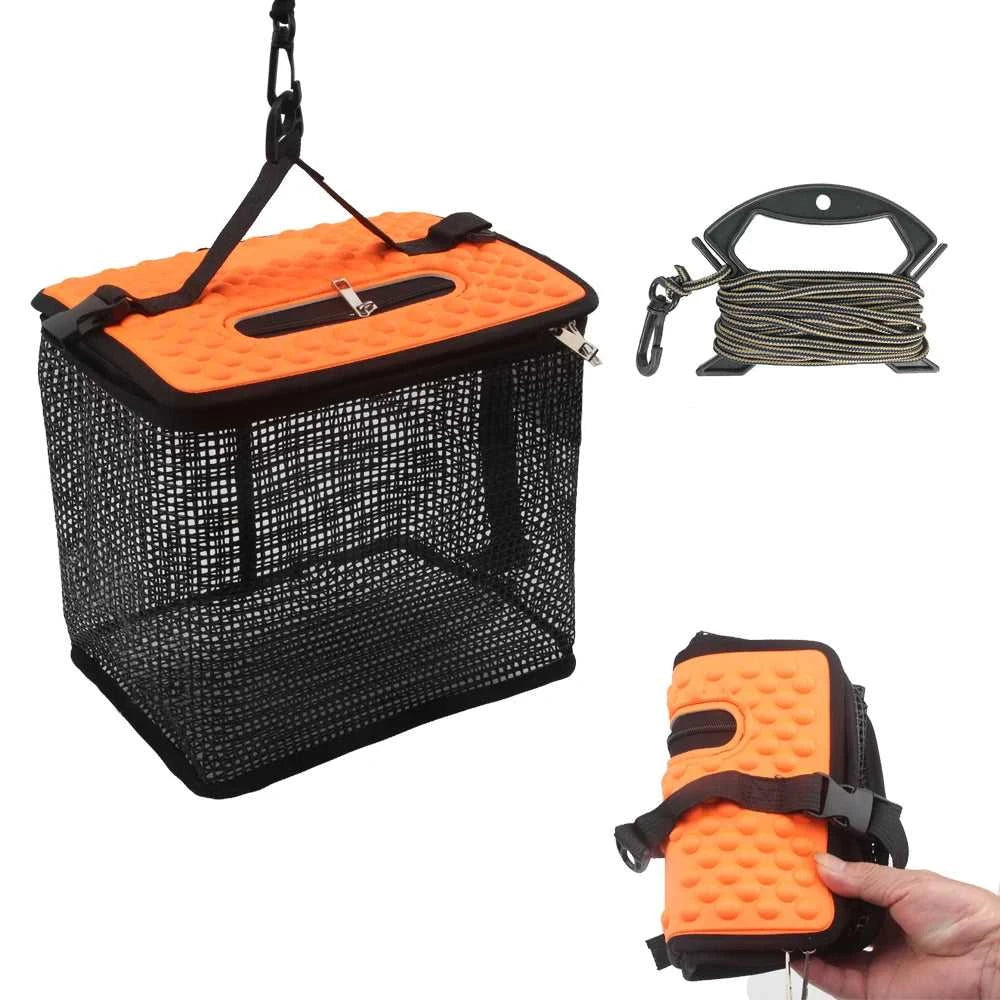 Floating Fish Basket Fish Basket for Caught Fish Foldable Fishing Holder Minnow Bucket Portable Collapsible Mesh Fishing Bait The jack market .AU The jack market .AU Fishing Gear $ 36 14:29#S