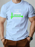 100% Cotton Men's Round Neck T-shirt Creative "Life Support Unplug" Socket Graphic Print Breathable Casual Loose Oversized Tee The jack market .AU The jack market .AU Men Fashion $ 39 14:1254#Light Blue;200007763:201336100;5:361386