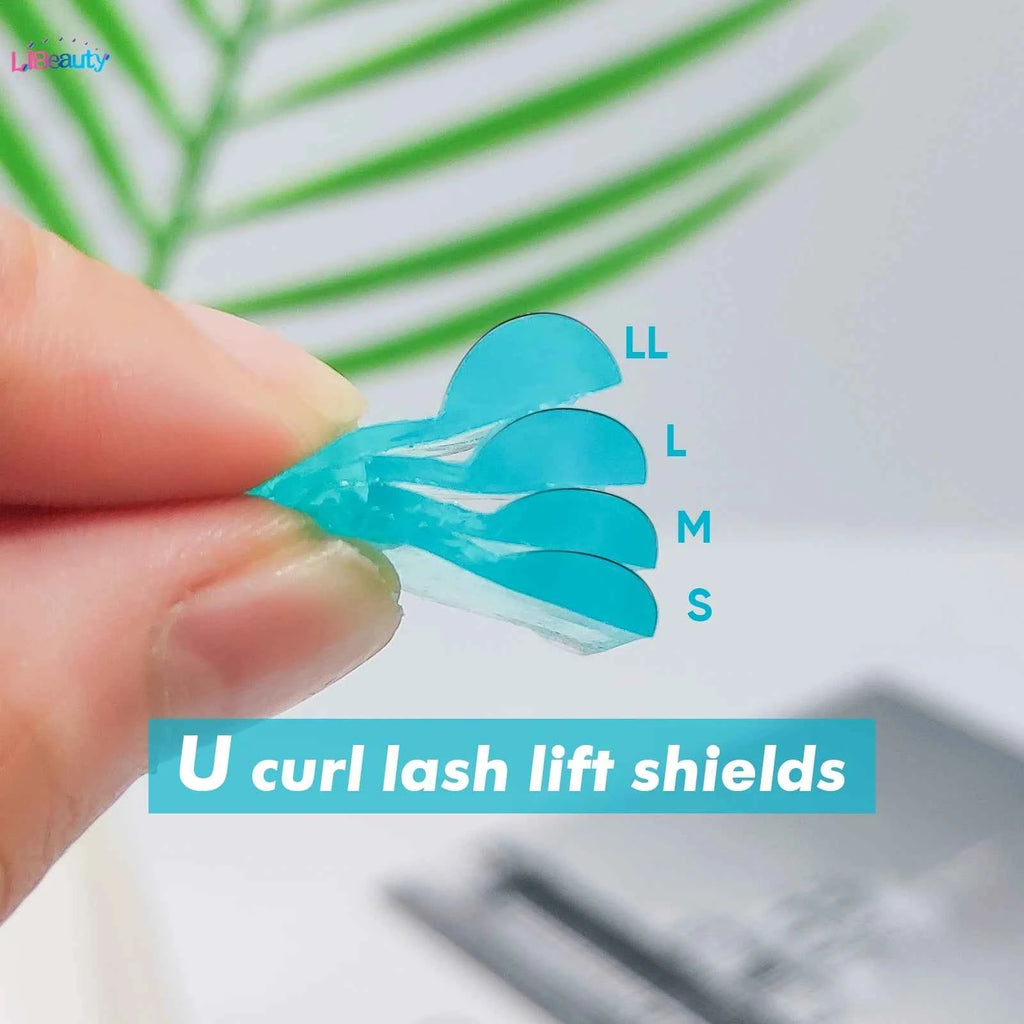 Libeauty U Curl Silicone Eyelash Perm Rods - 4 Pairs with Free Glue for Stunning 3D Lash Lifts