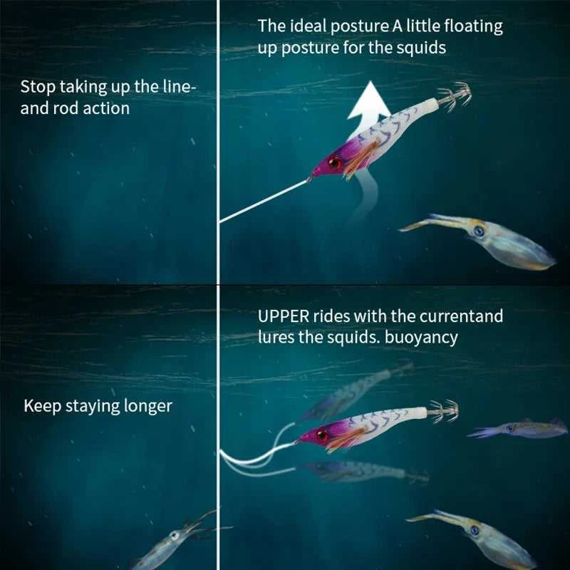 Luminous Colorful Floating Fishing Bait Squid Jig Artificial Fishing Lure Squid Hook Wood Shrimp Fishing Bait Octopus Cuttlefish The jack market .AU The jack market .AU Fishing Gear $ 23 14:200006151#F