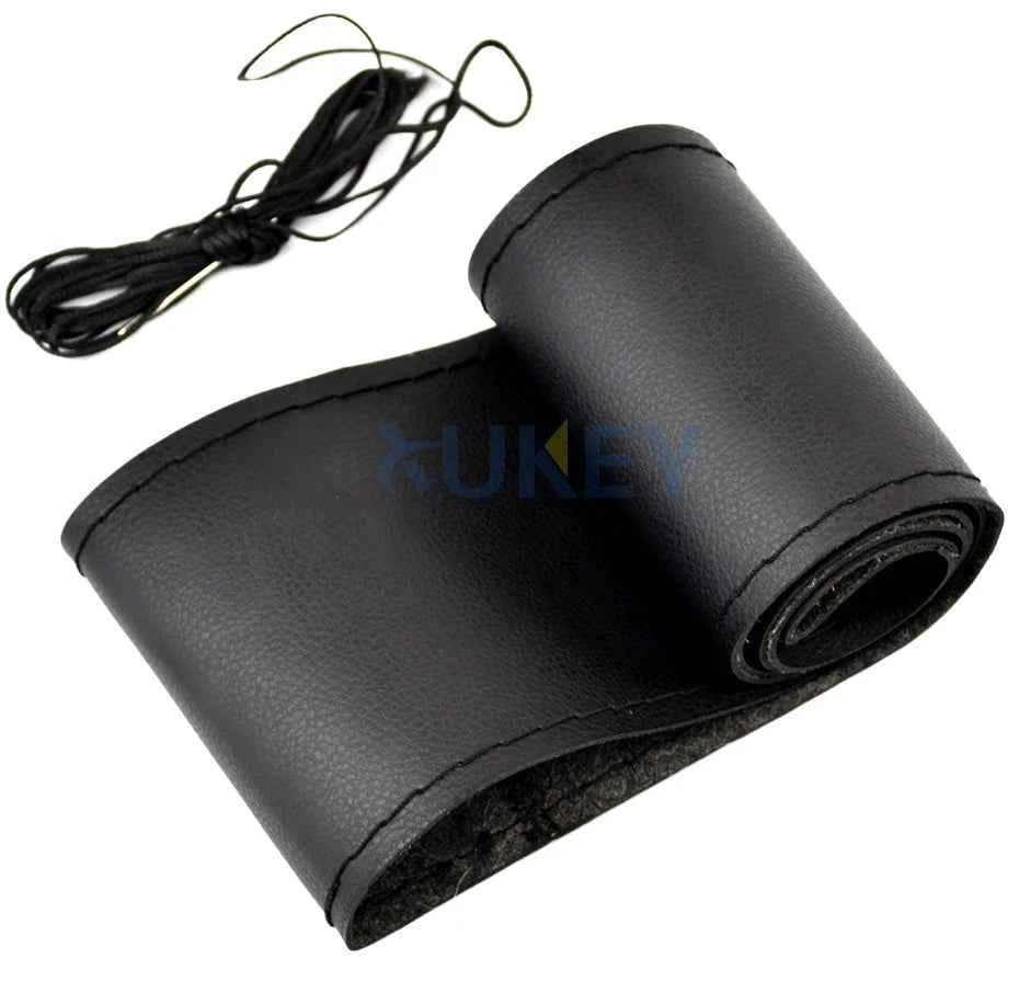 Ultrafine Fiber Leather Hand Sewing DIY Car Steering Wheel Cover Steering-wheel Covers For Ford Focus 2 3 Kia Benz Smart Nissan