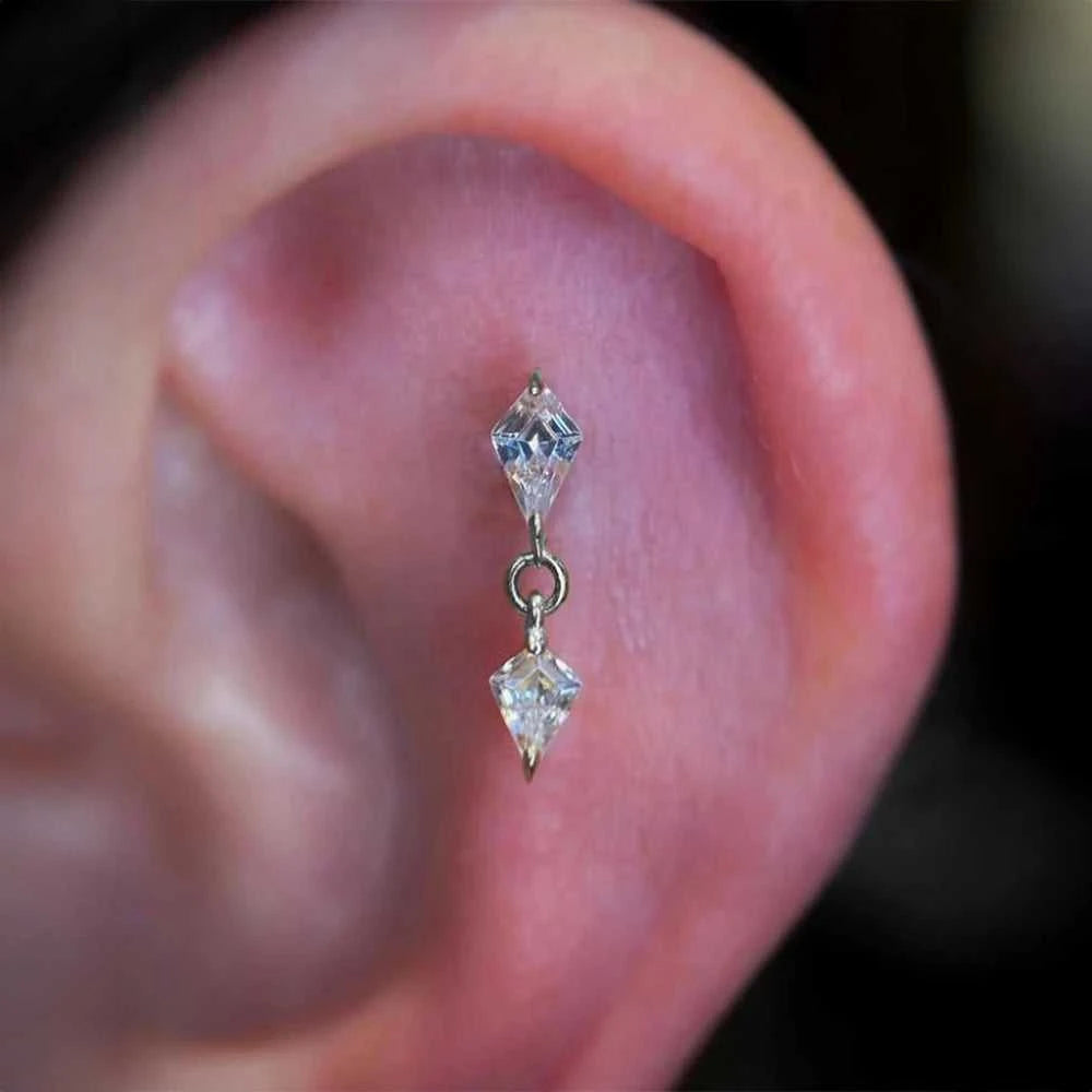 AIDE 925 Sterling Silver 1Pc Mini Shiny Heart/WaterDrop For Women Cartilage Piercing Earring INS Classic Pendant Tassel Gifts The jack market .AU The jack market .AU Jewellery & Chains $ 54 200000226:200006154#26;200001034:361180#1 piece