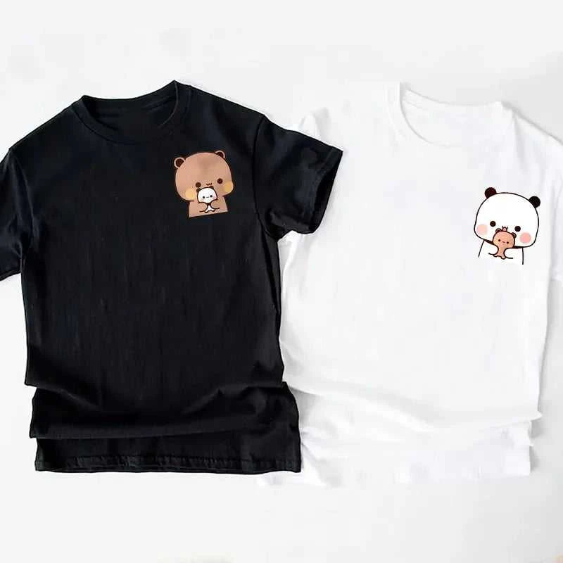 Panda Bear Bubu Dudu and Their Babies T Shirt Fashion Funny Couple T-shirt Women Men Fashion Casual Short Sleeve Tees Clothing The jack market .AU The jack market .AU Men Fashion $ 30 14:1254#Bubu Dudu 2;5:361386