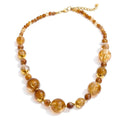 Yhpup New Arrivals Simulated Pearls Resin Acrylic Round Beads Chain Handmade Necklace Stainless Steel Trendy Jewelry Waterproof The jack market .AU The jack market .AU $ 54 200001034:2604813136#YH6980A Amber