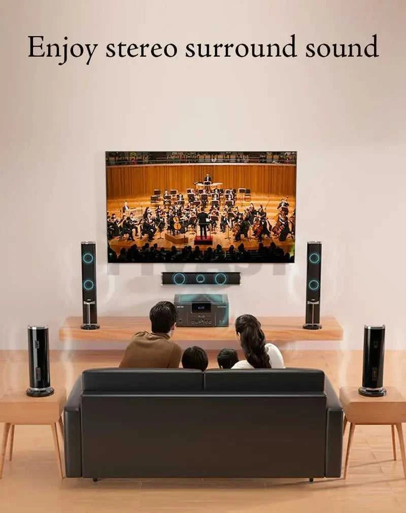 160W Home Theater Set 4Ω Bluetooth Speaker 8 Inch Subwoofer 5.1 Sound System Audio Set For Karaoke TV Living Room KTV Studio The jack market .AU The jack market .AU Accessories Electronics $ 1048 14:348#1Set x Mic
