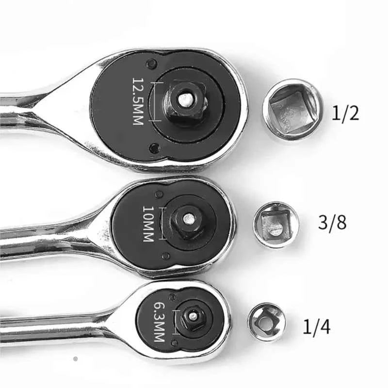 1/4" 3/8" 1/2" Ratchet Wrench Socket Converter Sleeve Head Chrome Vanadium Sleeve Drive Converter Transform Joint Hand Tools
