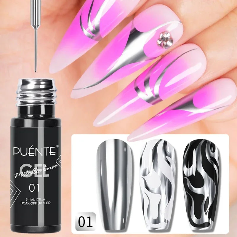 PUENTE Cat Eye Magnetic Gel Nail Polish - Vibrant Starry Galaxy Effect, Soak Off UV, 7.5ML