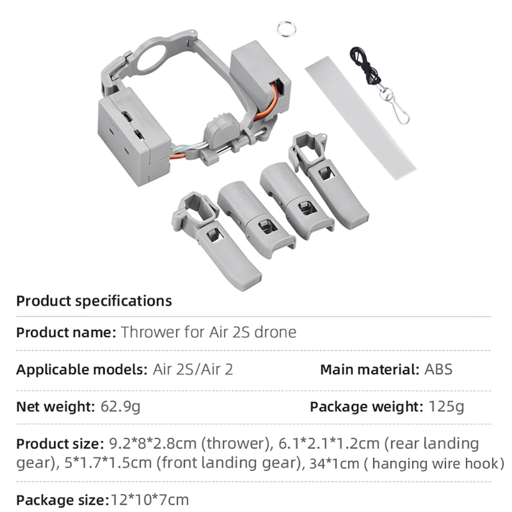 Airdrop Air Drop System for DJI Mavic Air 2/AIR 2S Drone Fishing Bait Ring Gift Deliver Life Rescue Remote Throw Thrower