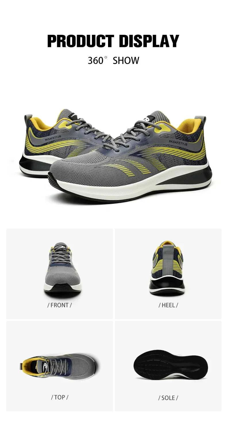 New 2024 Fashion Men Safety Shoes Steel Toe Sneakers Lightweight Anti-smash Anti-puncture Man Breathable Work Safety Boots The jack market .AU The jack market .AU Step Up Your Style: Trendy Shoes for Every Occasion! $ 98 14:175#Green;200000124:200000338