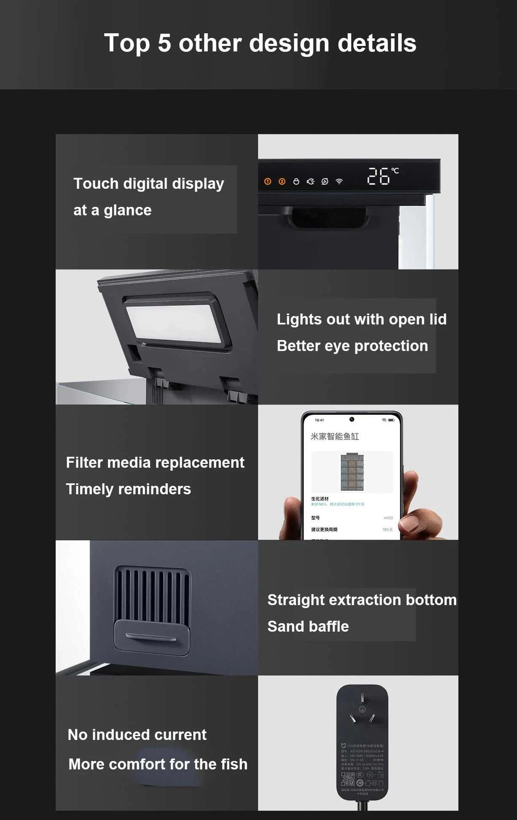 NEW MIJIA Smart Fish Tank MYG100 Work With Mijia APP Mobile Controlled Remote Feeding Smart Lighting System Light Aquarium20L The jack market .AU The jack market .AU Home $ 131 14:366#Add UK Adapter