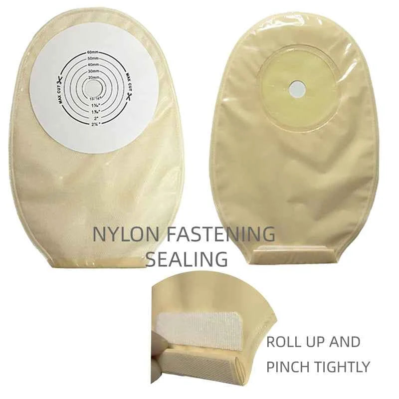 Colostomy Care Pro 30pcs Colostomy Bags for Adults - Cut-to-Fit One-Piece System with Clip Closure, 15-60mm