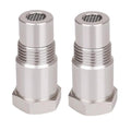 Spark Plug Non Fouler O2 Sensor 2 Pieces Stainless Steel O2 Sensor Plug Automotive Replacement Connector For Engine Bypass Drain