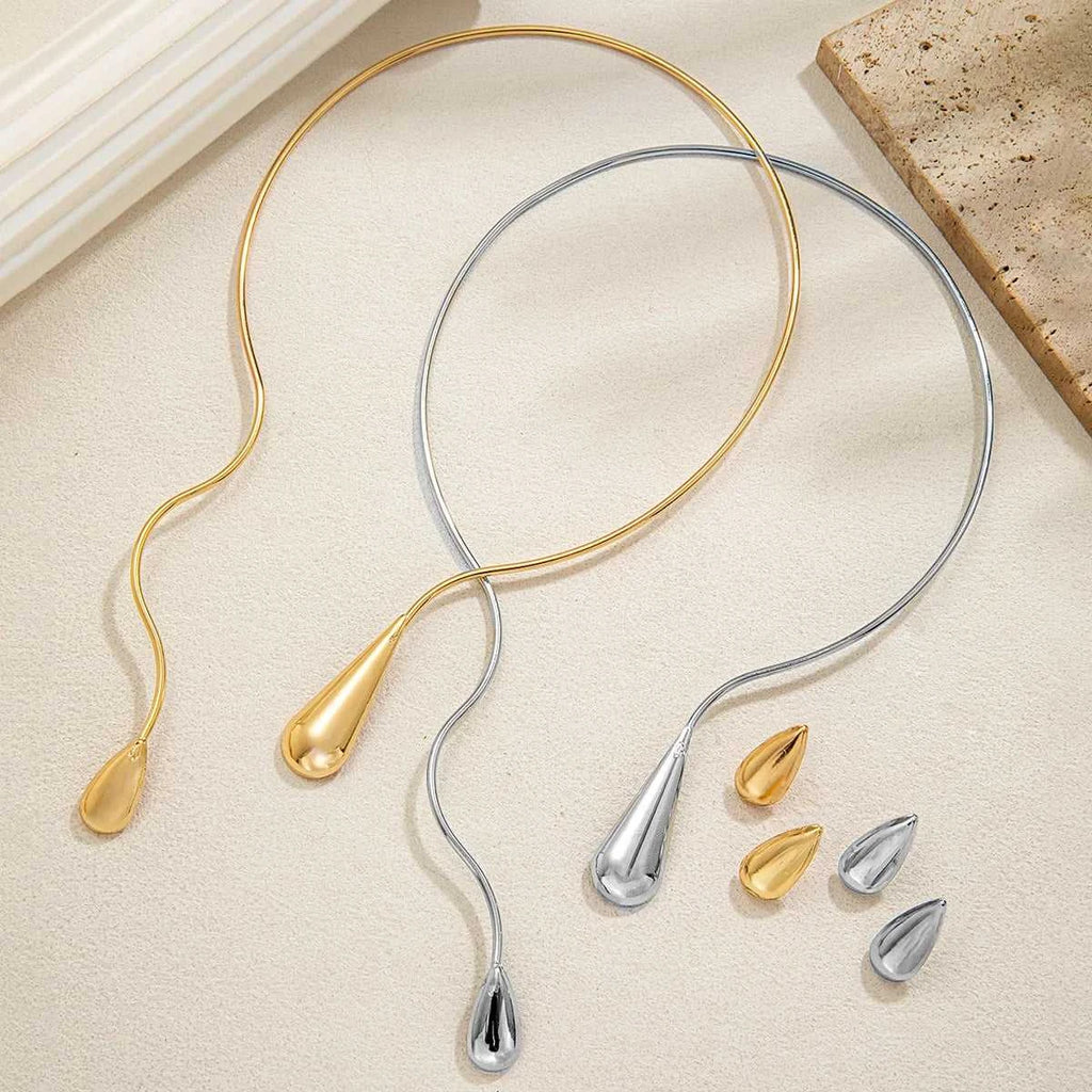2-piece set of exaggerated Feng Shui drip geometric lines asymmetrical collar temperament versatile women's jewelry The jack market .AU The jack market .AU Jewellery & Chains $ 48 200001033:361180#XY-1078