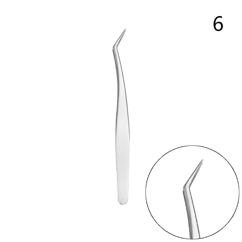 LuxeLash Anti-Slip Precision Tweezers | Curved & Straight Tips for Flawless Lash Extensions & Nail Art