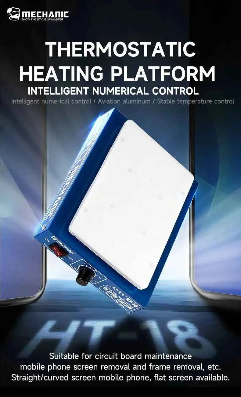 IntelliHeat Digital Heating Table - Quick & Stable Temperature Control for Flat & Curved LCD/OLED Screen Repairs