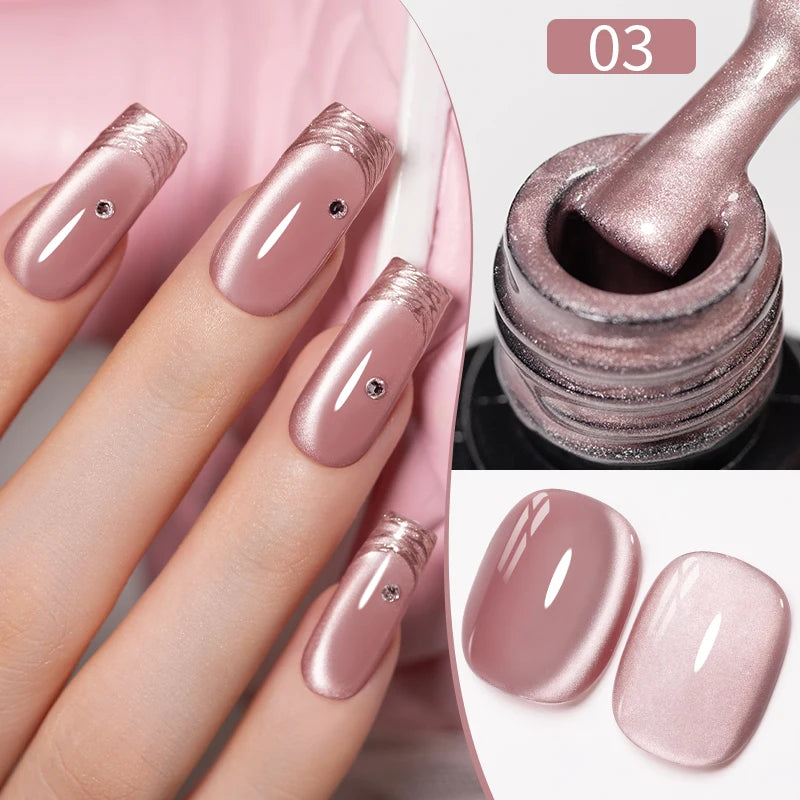 PUENTE Cat Eye Magnetic Gel Nail Polish - Vibrant Starry Galaxy Effect, Soak Off UV, 7.5ML