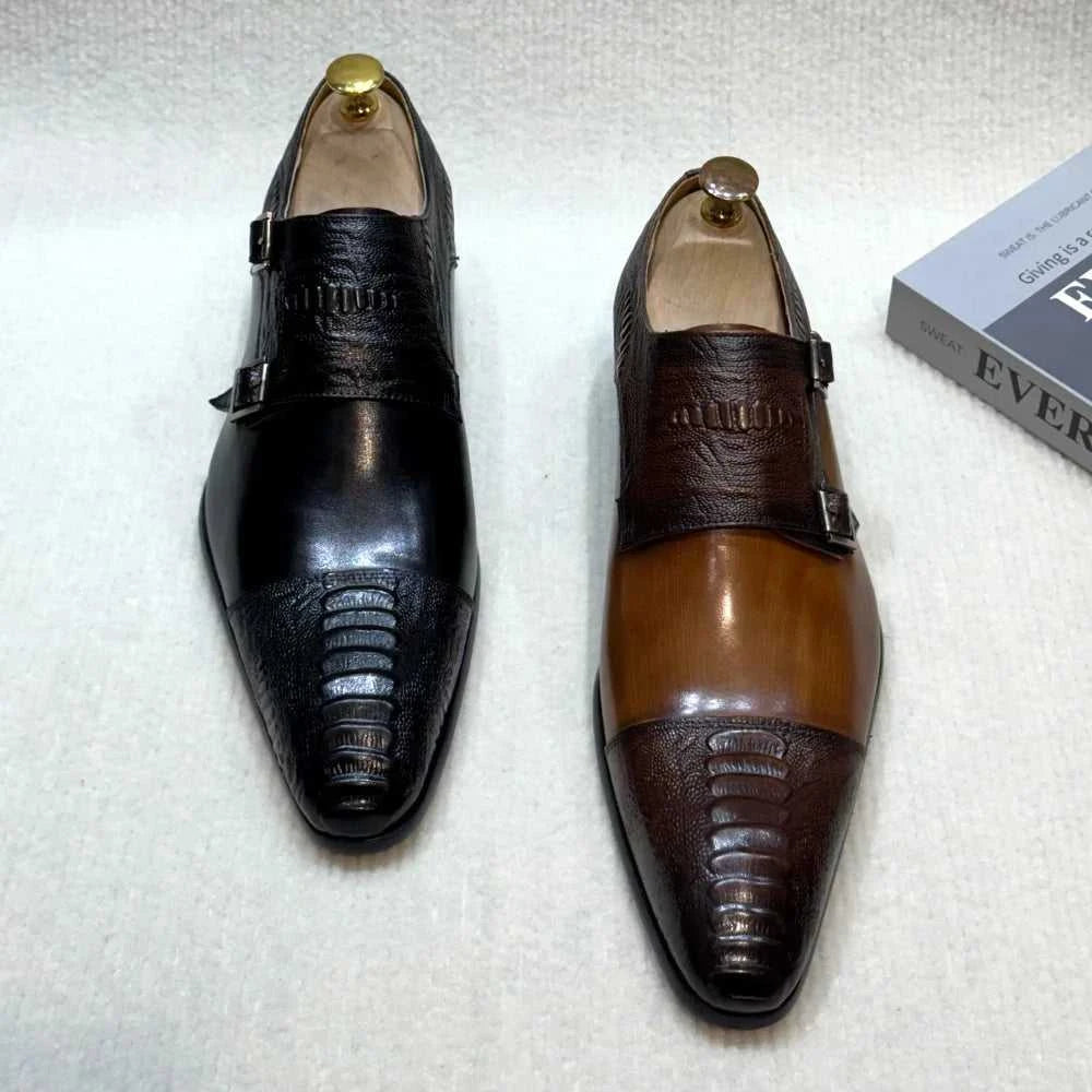 Men's Handmade Brown Monk Shoes Double Buckle Genuine Cow Leather Luxury Wedding Business Formal Basic Men's Footwear The jack market .AU The jack market .AU Step Up Your Style: Trendy Shoes for Every Occasion! $ 132 14:193#black;200000124:200000364