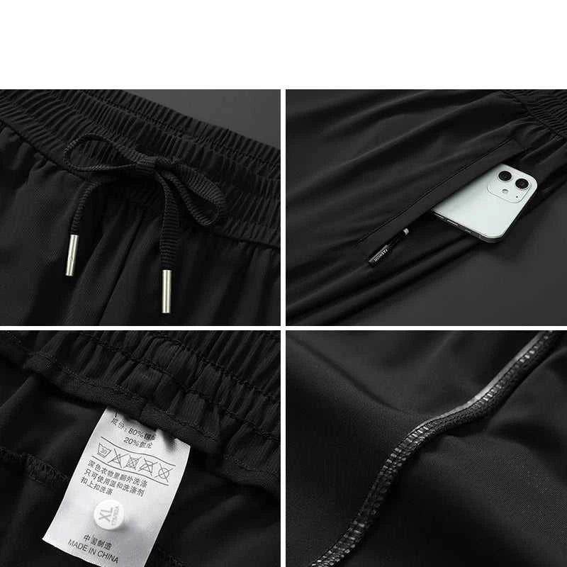 Ice Silk Men's trousers 2024 summer black-and-gray thin style business casual pants outdoor stretch breathable straight leg loos The jack market .AU The jack market .AU Men Fashion $ 51 14:175#qianhui;200007763:201336106;5:200661035