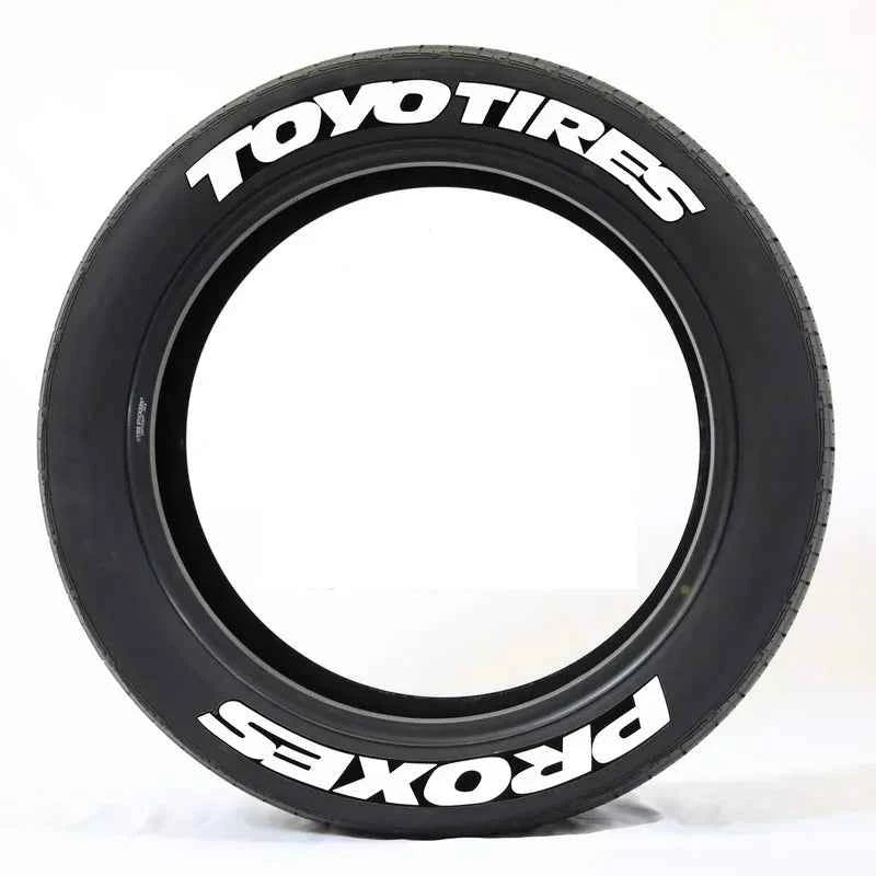 Car Tire Letter Stickers for TOYOTIRES PROXES Siamese Styling Lettering Wheel Logo Tyre Stickers Auto Decoration 4 Colors